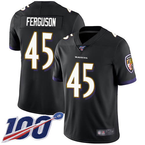 Baltimore Ravens Limited Black Men Jaylon Ferguson Alternate Jersey NFL Football #45 100th Season Vapor Untouchable->baltimore ravens->NFL Jersey